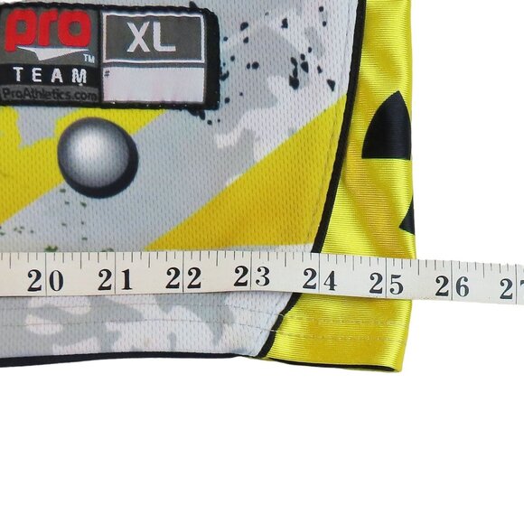 Reversible Lacrosse Pinnie Jersey ATOMIC LAX Radioactive Design Gray/Yellow XL - Picture 13 of 14